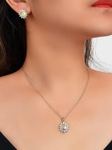Bộ Trang Sức Trang Trí Kim Cương Giả 3 Món - Nhiều màu - Xem 2