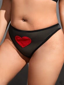 Bragas con patrón de corazón - Negro - Ver 1