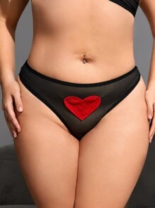 Bragas con patrón de corazón - Negro - Ver 4