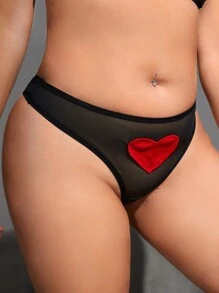 Bragas con patrón de corazón - Negro - Ver 5