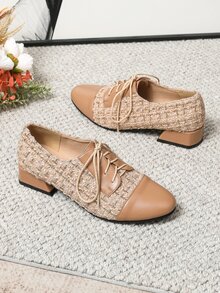 Lace-up Front Oxford Shoes - Multicolor - View 7