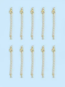 10 件延长链连接器，用于 DIY 珠宝制作，可拆卸链条延长器，适用于项链、脚链、钥匙链