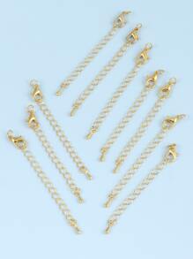 10 件延长链连接器，用于 DIY 珠宝制作，可拆卸链条延长器，适用于项链、脚链、钥匙链