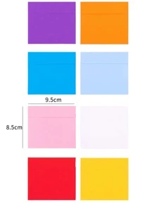 10入組混色紙信封 - 彩色 - 查看 3