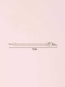 10pcs Adjustable Extension Chains For DIY Jewelry Making, Detachable Extender Chains For Necklaces, Anklets, Key Chains - Ancient Silver - View 4