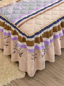 Striped Print Print Bed Skirt - Multicolor - View 3