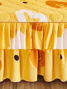 Heart Print Bed Skirt - Multicolor - View 4