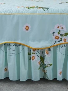 Floral Print Bed Skirt - Multicolor - View 4