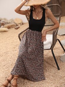 Breezaya 碎花A字連衣裙 - 彩色 - 查看 1