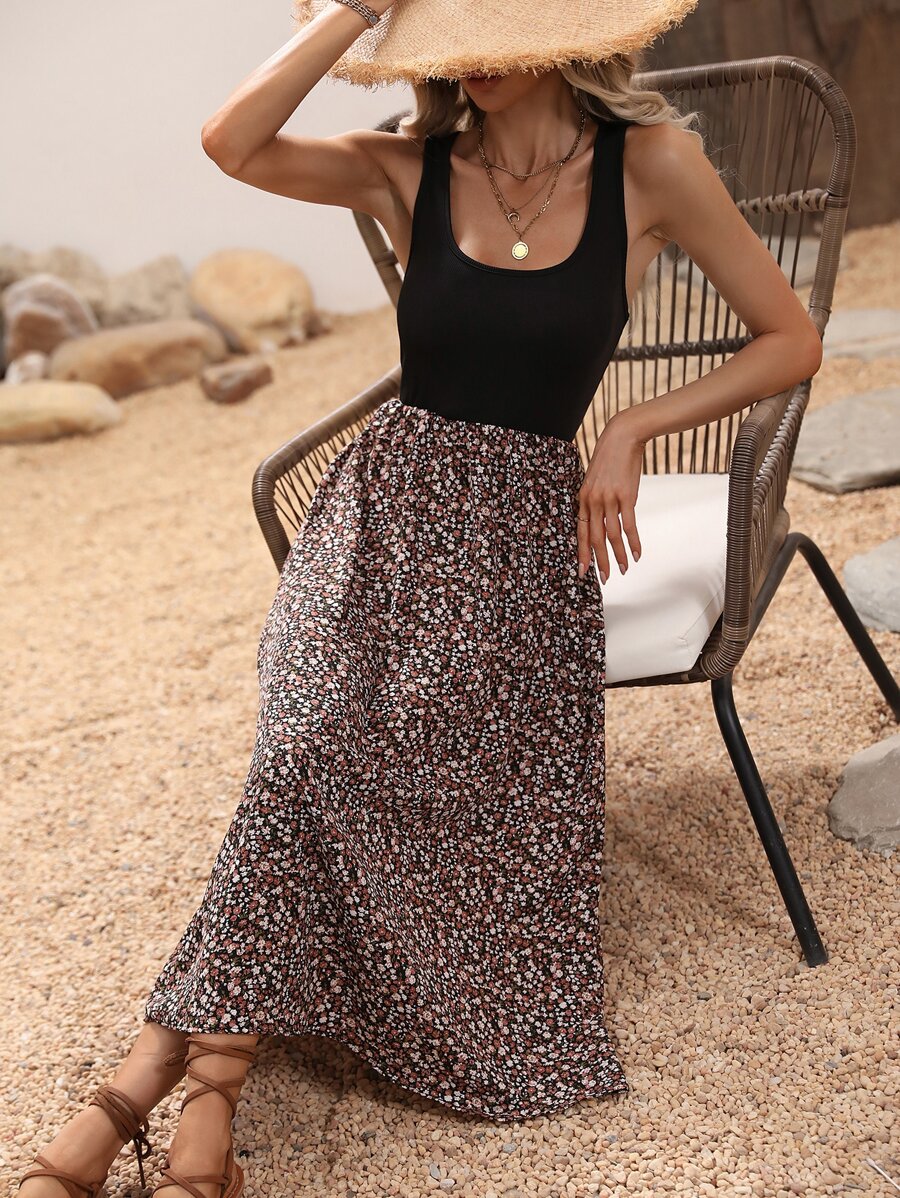 Breezaya 碎花A字連衣裙 - 彩色 - 查看 1