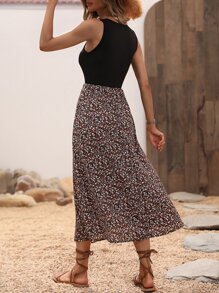 Breezaya 碎花A字連衣裙 - 彩色 - 查看 2