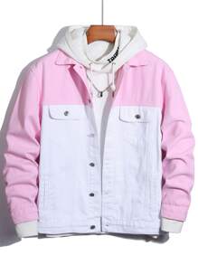 Manfinity 男士1入組雙色牛仔夾克 - 彩色 - 查看 1