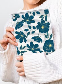 Ốp lưng trong suốt họa tiết hoa tương thích với iPad - Nhiều màu - Xem 4
