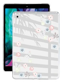 Ốp lưng trong suốt họa tiết hoa tương thích với iPad - Nhiều màu - Xem 3