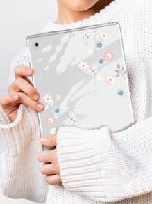 Ốp lưng trong suốt họa tiết hoa tương thích với iPad - Nhiều màu - Xem 4