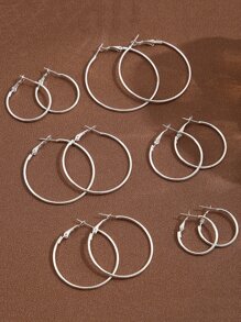 17KM 6對極簡風格圓耳環