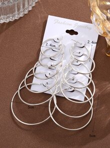 17KM 6對極簡風格圓耳環