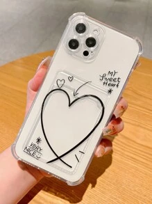 情人节卡片插入式防摔手机壳，适用于 防水防震防刮