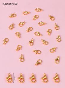 50入組鉤子扣,適用於手鍊、項鍊等首飾製作 - 金黃色 - 查看 2