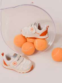 TARANIS Bebé Zapatos de atletismo con estampado de letra cierre de gancho y bucle - Naranja - Ver 2