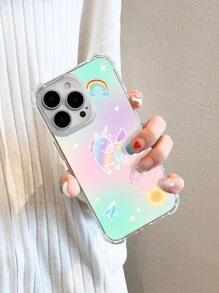 漂亮的獨角獸手機殼相容於 iPhone 15 pro max，可愛的卡通手機殼兼容 iPhone 14 pro max，漂亮的手機殼兼容華為 P30/P30 Pro/P30 Lite - 彩色 - 查看 1