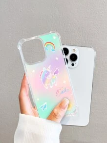 漂亮的獨角獸手機殼相容於 iPhone 15 pro max，可愛的卡通手機殼兼容 iPhone 14 pro max，漂亮的手機殼兼容華為 P30/P30 Pro/P30 Lite - 彩色 - 查看 2