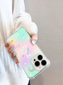 漂亮的獨角獸手機殼相容於 iPhone 15 pro max，可愛的卡通手機殼兼容 iPhone 14 pro max，漂亮的手機殼兼容華為 P30/P30 Pro/P30 Lite - 彩色 - 查看 3