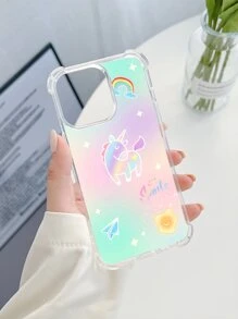 漂亮的獨角獸手機殼相容於 iPhone 15 pro max，可愛的卡通手機殼兼容 iPhone 14 pro max，漂亮的手機殼兼容華為 P30/P30 Pro/P30 Lite - 彩色 - 查看 5