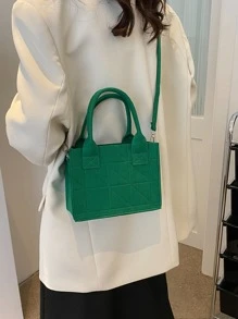 針腳細節方包 - 綠色 - 查看 2