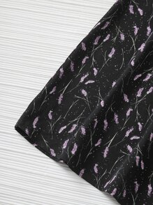SHEIN Holidaya Plus Allover Print Cami Dress - Black - View 5