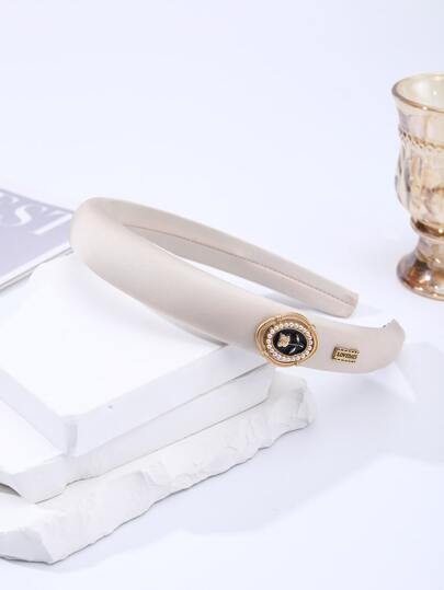 珍珠和花朵裝飾髮箍