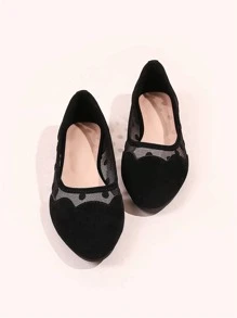 Bailarinas de lunares panel con malla - Negro - Ver 5