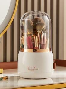 1pc Cosmetic Brush Storage Box Makeup Vanity Organizer For Brushes, Eyebrow Pencils, And Pens