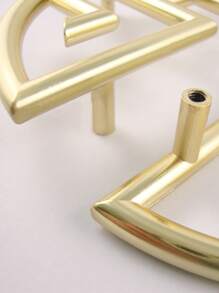 2入組鋅合金櫥櫃拉手家用極簡鏤空抽屜拉手 - 黃色 - 查看 5