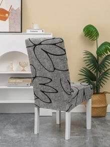 1pc Graphic Print Stretchy Chair Slipcover - Multicolor - View 2