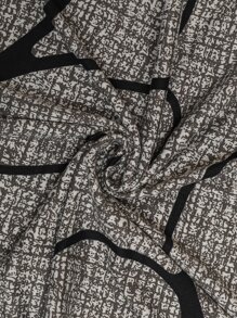 1pc Graphic Print Stretchy Chair Slipcover - Multicolor - View 4