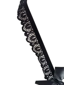 Pearls Beaded Lace Cut-out Lingerie Set