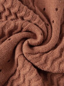 Manfinity Men Eyelet Detail Solid Sweater Vest Without Shirt - Brown - View 5