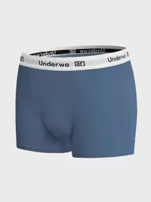 Men 5pcs Letter Graphic Boxer Brief - Multicolor - View 4