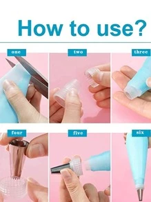 10pcs Piping Nozzle & Pastry Bag Set - Multicolor - View 6