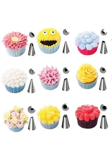 10pcs Piping Nozzle & Pastry Bag Set - Multicolor - View 4