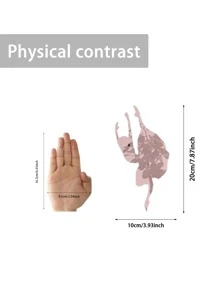 5pcs Dancing Girl Pattern Mirror Wall Sticker - Rose Gold - View 6