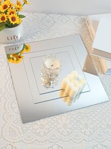 1pc Square Acrylic Mirror Wall Sticker, Suitable For Living Room, Bedroom, Kitchen, Bathroom, Etc. Sticker, Wall Decal, Vinyl Decal, Home Decor, Spring Decoration, Refresh Your Home. Rama Decorative Sticker