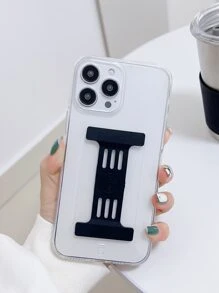 Clear Phone Case With Wristband Compatible With IPhone 11,IPhone 13,IPhone 14 Pro Max - Black - View 1