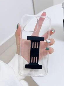 Clear Phone Case With Wristband Compatible With IPhone 11,IPhone 13,IPhone 14 Pro Max - Black - View 2