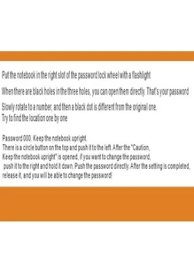 標語圖案密碼鎖日記本 - 彩色 - 查看 6