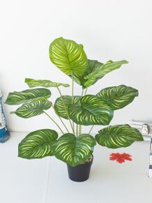 1pc Artificial Potted Plant - Green - View 1