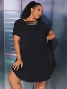 SHEIN CURVE+ Plus Ladder Cut Out Dress