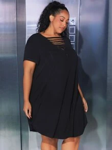 SHEIN CURVE+ Plus Ladder Cut Out Dress