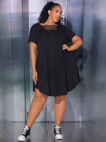 SHEIN CURVE+ Plus Ladder Cut Out Dress